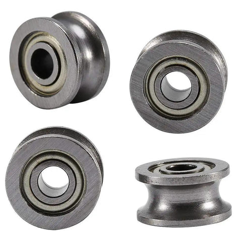 U Groove Pulley Wheel Roller Bearing Set 10 Pcs U624zz 0.51 Inch OD U Type Guide Pulley Carbon Steel Built To Last For Window Door Linear Motion System Smooth Grease Filled Operation, carbon steel