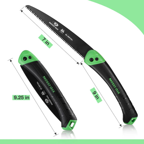 Folding Saw 7 Inch Hand Saw With Pouch D6A M2 Bimetal Blade Pruning and Camping Saw for Tree Wood and Limb Cutting Teflon Coated Blade