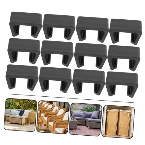 Super Practical Outdoor Patio Furniture Clips Keep Your Sectional Couch Pieces Secure And Neat, black rattan connectors