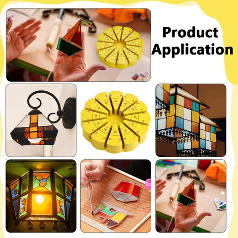 Heavy Duty Pine Wood Stained Glass Jig Featuring Smooth Adjustable Angles For Flawless 3D Soldering Crafts And Nifty Everyday Gear For Weekend Warriors Who Expect Pro Results Daily in use with stained glass projects.