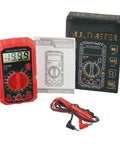 Pro Grade Digital Multimeter SZ308 With LCD Display for Accurate AC DC Voltage Current Resistance and Diode Testing in Red Case