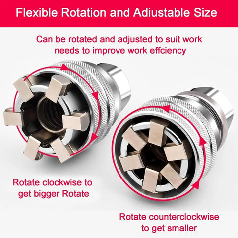 Adjustable Universal Socket Wrench Tool Set For 3 8 Inch Drive with 10mm to 19mm range showing flexible rotation feature