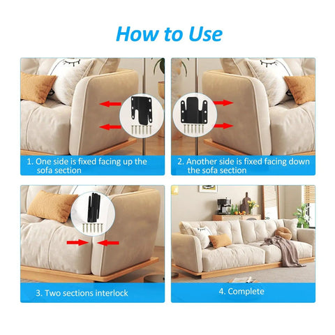 How to use Lock Down Your Sectional Couch With These Heavy Duty Sofa Stabilizers That Stop Shifting Cold Keep Things Tight For A Slick Living Room Setup Includes Durable Interlock Brackets Plus Stainless Steel Bolts.