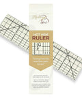 Hot Hem Ruler For Sewing And Quilting, Non Slip Ironing Guide For Precise Hems And Pleats, Works With Dry Or Steam Irons, 10 X 2.5 Inch Hem Gauge, Heat Resistant Nylon, Speed Up Your Crafting And Get Neat Edges. packaged ruler shown with clear grid