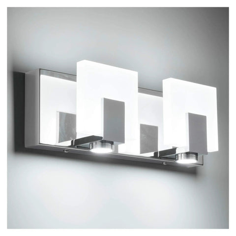 Dimmable Matte Black Bathroom Vanity Lights Over Mirror Modern LED Vanity Light 2 Light Fixtures close-up view