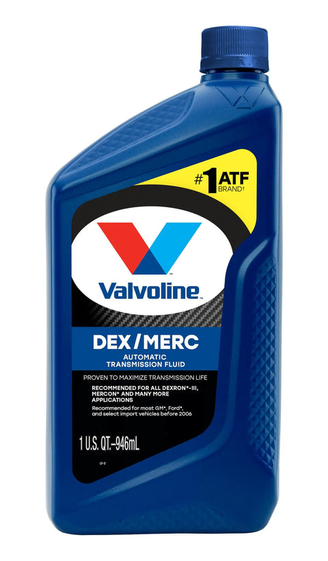 DEX MERC ATF Automatic Transmission Fluid 1 Quart bottle showcasing Valvoline logo and product details