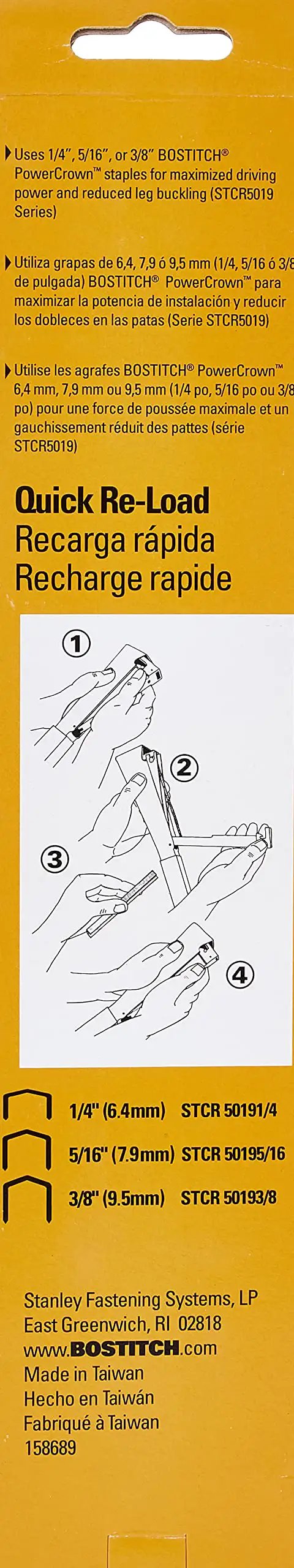 "Quick-Load instructions for Rugged Hammer Tacker Stapler Manual 1/4 to 3/8 Inch, H30-8 Style tool."