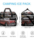 Insulated Picnic Backpack Tote 30L Large Capacity Cooler Bag leakproof waterproof with vintage car design
