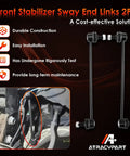 Front Sway Bar Links Set For 2007 2016 CR V And 2007 2012 RDX Replacement OEM Style For A Smoother Ride And Tight Cornering Eliminates Clunk Reduces Body Roll Heavy Duty Performance 2 Piece Pair front stabilizer sway end links, black steel pair
