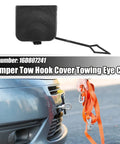 Front Right Bumper Tow Hook Cover Towing Eye Cap For Volkswagen Jetta 2015 2018 Replacement Black Easy Install Direct Fit OEM