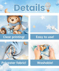 Airplane Baby Shower Banner With Little Explorer Vibe And Hot Air Balloons Boy Shower Backdrop 6 By 3 Point 6 Ft Details