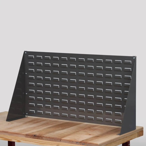 Heavy Duty Steel Louvered Panel Standing Work Bench Storage Rack For Mounting AkroBin Bins And Steel Cabinets, customizable
