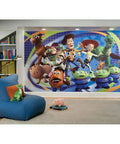 Disney Pixar Toy Story 3 Spray and Stick Wall Mural, 10.5 Feet by 6 Feet, Easy Water Activated Peel and Stick Application, Transform Your Kid's Room With Buzz Lightyear, Woody and Friends, No Extra Adhesive Needed.