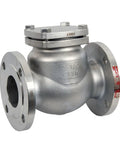 Badass Stainless Steel 316 Swing Check Valve 3 Inch Flanged Connection Ansi Class 150 Rating with sturdy cast body.