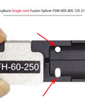 Top Shelf Heavy Duty Fiber Holder Sheath Clamps And Chucking Jigs FH-60-250 Pair For Fujikura Single Core Fusion Splicers close-up detail
