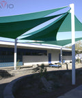 Turquoise 16x16x16 Sun Shade Sail Triangle Canopy For Patio Pergola Deck Outdoor Shade HDPE Virgin Fabric UV Block 80 Percent