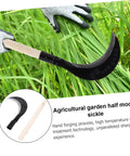 Gardening Hand Scythe With Long Handle For Easy One Handed Weeding And Grass Cutting Featuring Durable Manganese Steel Construction And Comfortable Grip For Smooth Precise Cut And Efficient Yard Work in use
