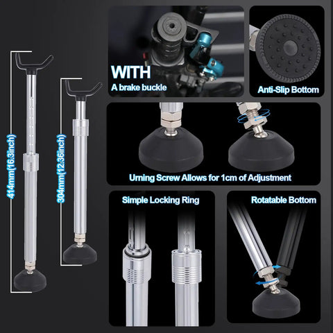 Portable Universal Motorcycle Wheel Lift Stand for Easy Tire and Chain Maintenance with adjustable height and anti-slip base