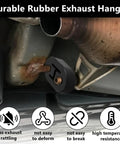 Exhaust Rubber Hanger For Muffler Mounts With Two Holes 0.47 Inch mounted on vehicle exhaust, reducing noise and vibration.