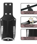 Rugged Leather Belt Holster With Steel Clip For Hammer, Pliers, Box Cutter And Utility Knife, durable construction details