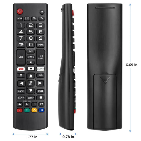 Universal Smart TV Remote Replacement For All LG OLED 3D ThinQ TVs With Battery Easy Setup No Fuss Plug And Play Control For AKB75095307