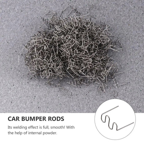 Top Pick 1000 Pcs Car Bumper Repair Rods Welding Wire Steel Silver stapler fix kit for plastic ABS PVC nylon auto body work, many rods pile