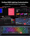 Image showcasing the 65 Percent Mechanical Gaming Keyboard With Hall Effect Magnetic Switches And Lightning Fast Rapid Trigger with RGB customization.
