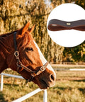 18 Piece Breakaway Halter Replacement Straps Set Leather Replacement Straps For Horse Halters Repair Kit detail with horse