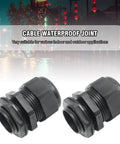 Ten Pack 1 Inch NPT Nylon Cable Gland IP68 Waterproof Adjustable Cable Gland For Junction Boxes And Panel Wiring 17 To 25mm Connector Glands For Watertight Seals, close-up view
