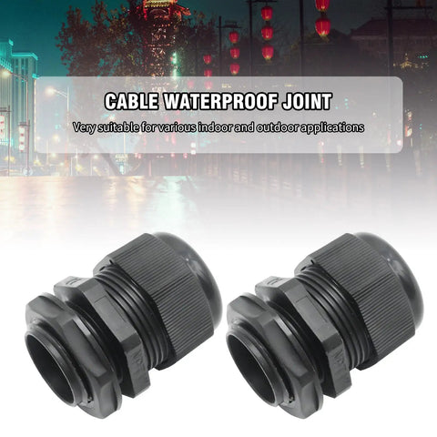 Ten Pack 1 Inch NPT Nylon Cable Gland IP68 Waterproof Adjustable Cable Gland For Junction Boxes And Panel Wiring 17 To 25mm Connector Glands For Watertight Seals, close-up view