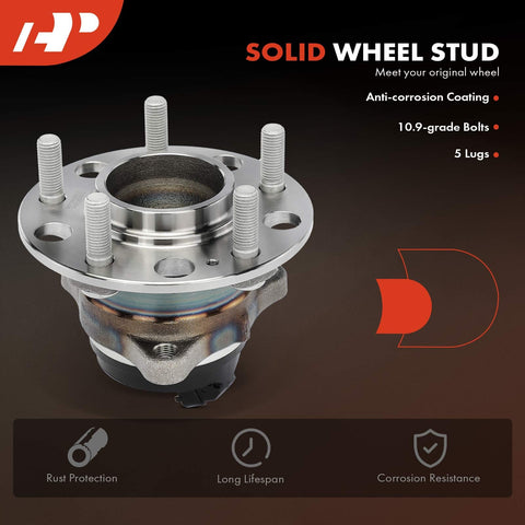 Beefed Up Two Rear Wheel Bearing And Hub Assemblies With ABS And Five Lug For Hyundai Elantra N 2022 2023 Kona N 2022 2023