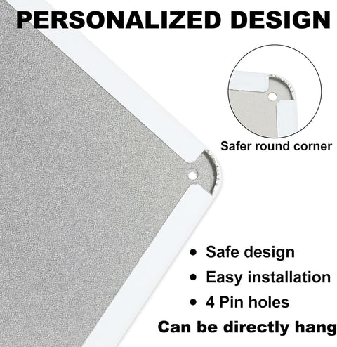 Corner and pre-drilled holes of Authorized Personnel Only Electrical Equipment Metal Tin Sign 8x12 Inches for Utility Room