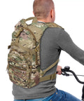 Man wearing Everyday Hiker Backpack Built To Last With Comfortable Carrying System And Big Capacity For Men Durable Oxford Cloth Daypack