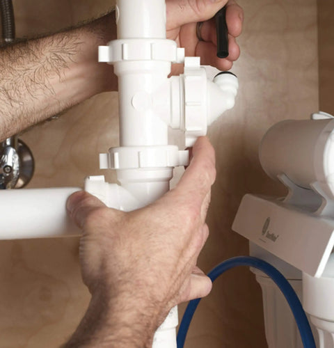 Installation of Under Sink Reverse Osmosis Water Filter System With Chrome Faucet And Easy Install Kit Pro Grade Filtration