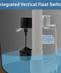 Cast Iron 1/2 HP Submersible Sump Pump With Copper-Wound PSC Motor, 4300 GPH At 0 Ft Lift, showing vertical float switch.
