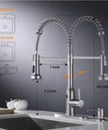 Touchless Kitchen Faucet With Motion Sensor Hands Free Operation Single Handle Pull Down Sprayer in Brushed Nickel