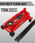 3 Ton Floor Jack With Fast Lift Hydraulic Service Jack Made From Heavy Duty Steel, Car Jack For Garage And Shop