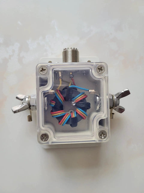 Radio Balun Antennas For 1 To 30 MHz Shortwave Ham Radio Gear NXO 100 Magnetic Balance Kit in clear enclosure