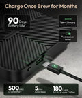 Close-up of charging port on Barista Grade Coffee Scale With Timer 3Kg Capacity 0.1g Precision Rechargeable Digital Scale