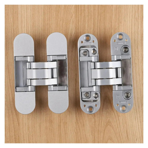 2.0 3D Adjustable Invisible Hidden Hinge for cabinets and doors, heavy duty hidden mount on wooden surface