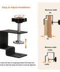 Two Pack Drawer Front Installation Clamps for Cabinets and DIY Woodworking Projects, side view illustrating adjustable range.