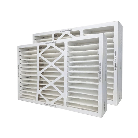 MERV 8 Furnace And AC Air Filter 16x25x5 Inch Two Pack Fits HVAC Systems With Foam Edging For A Tight Seal Helps Trap Dust Pollen