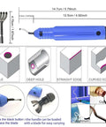 Deburring tool handle and blades from All-In-One 32 Piece 3D Print Tool Kit For Cleaning Finishing Deburring And Post Processing displayed