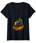 Combine Harvester Farm Life V Neck T Shirt For Farmers And Farm Owners Durable Harvest Crew Tee For Agriculture Enthusiasts