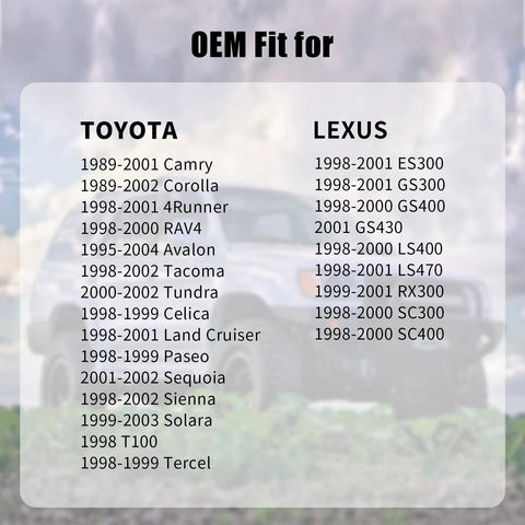 Gas Cap Fuel Cap Replacement For Toyota And Lexus Fits 1989 2002 Camry Corolla 4Runner RAV4 Sienna Tacoma Tundra Sequoia Avalon 77310-48020 Easy Install Direct Fit Check Part Number Before Order For Accurate Fit compatibility list background