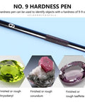 Portable Hardness Tester Kit With 5 To 9 Scratching Picks For Gemstones Jade Jewelry Rocks And Minerals Ergonomic Durable Metal Scratch Test Set For Field Or Home Identification, No. 9 hardness pen