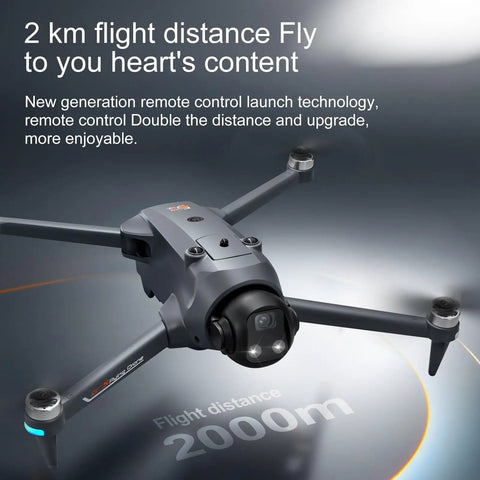 GPS Drone With 2K Camera And Brushless Motors For Adults And Newbies Five Point Nine Inch Touchscreen RC 5G FPV in flight