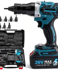 Cordless Electric Rivet Nut Gun Set With 5.2Ah Battery Portable Automatic Blind Riveter Tool in case with adapters.