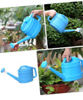 Long Spout Watering Can For Indoor And Outdoor Plants Plastic Watering Pot With Durable Ergonomic Handle And Long Nozzle Easy Grip For Flowers Foliage And Houseplants Sky Blue Gardening Tool, plastic, sky blue