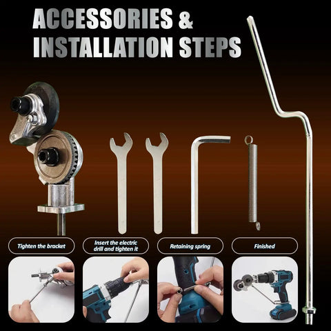 Nibbler Metal Cutter Drill Attachment For Electric Drills, DIY Sheet Metal Cutter installation steps and accessories guide.